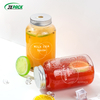 Botella plástica del jugo del tarro 500ml del caramelo del ANIMAL DOMÉSTICO con el casquillo de aluminio