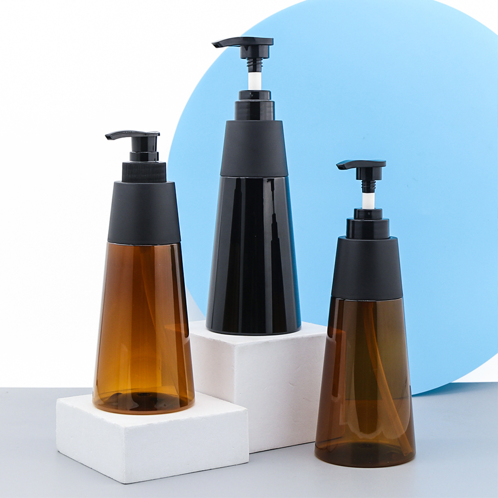 Botella de plástico cónica ecológica para limpiador facial
