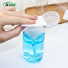 Botella vacía con bomba para quitar esmalte de uñas, maquillaje de ojos, empuje hacia abajo