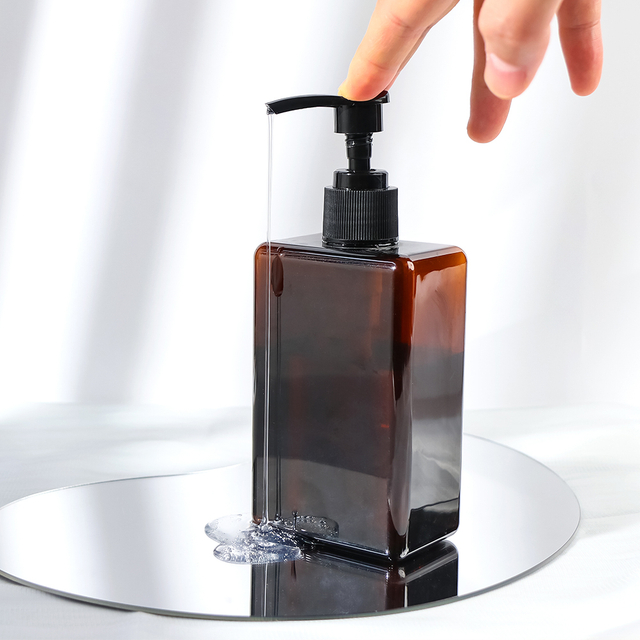 Empaquetado de botella de loción corporal de forma cuadrada de PET de lujo