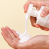 Nueva botella de espuma de plástico blanca de 200 ml con clip
