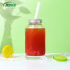 Lindo Boba Cups Tarro de té con leche de forma redonda con tapa de metal