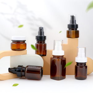 Juego de botellas cosméticas médicas de plástico PET cuadrado
