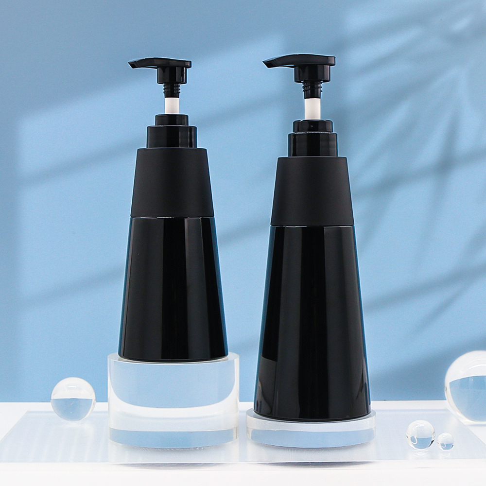 Botella de plástico cónica ecológica para limpiador facial