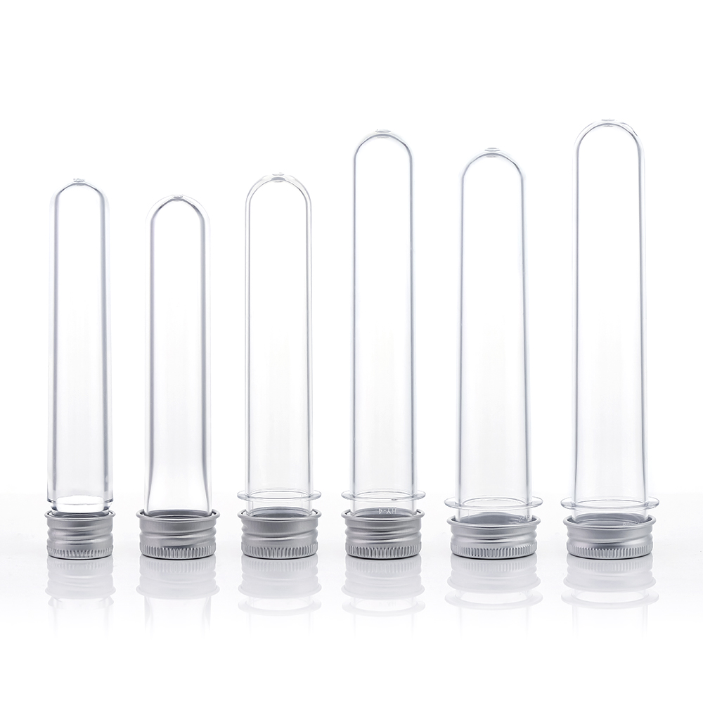 Botella cilíndrica transparente del tubo del caramelo del alimento para mascotas de 40ml