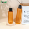 Botella de loción de plástico de 100 ml con tapa abatible para esencia facial