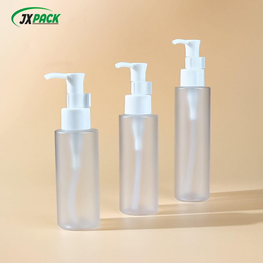 Botella de loción de esencia de plástico PET blanca de 120 ml