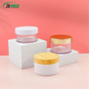Contenedor de lujo para el cuidado de la piel, tarro de crema de 15 ml con tapa de madera
