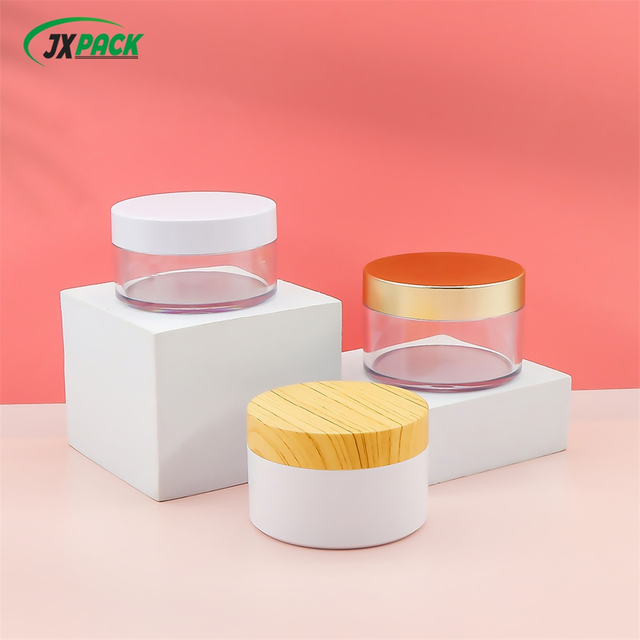 Contenedor de lujo para el cuidado de la piel, tarro de crema de 15 ml con tapa de madera