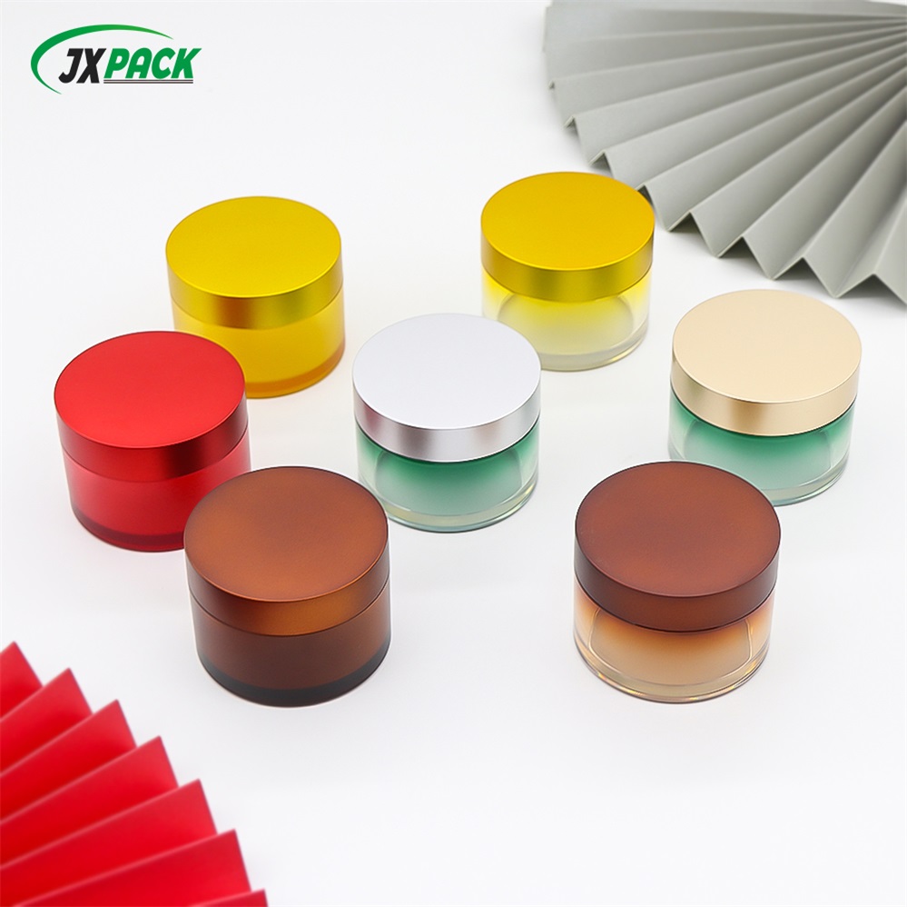 Contenedor de lujo para el cuidado de la piel, tarro de crema de 15 ml con tapa de madera